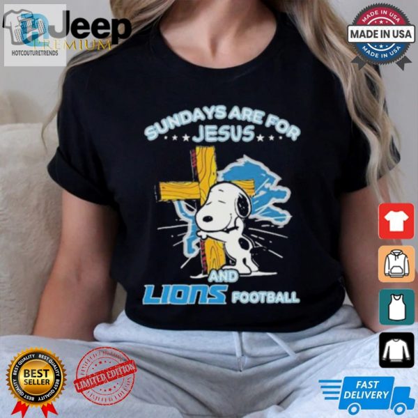 Official Snoopy Sundays Are For Jesus And Detroit Lions Football Shirt hotcouturetrends 1