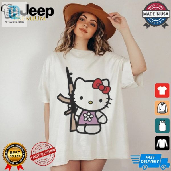 Official Hello Kitty With Gun Ak 47 T Shirt hotcouturetrends 1