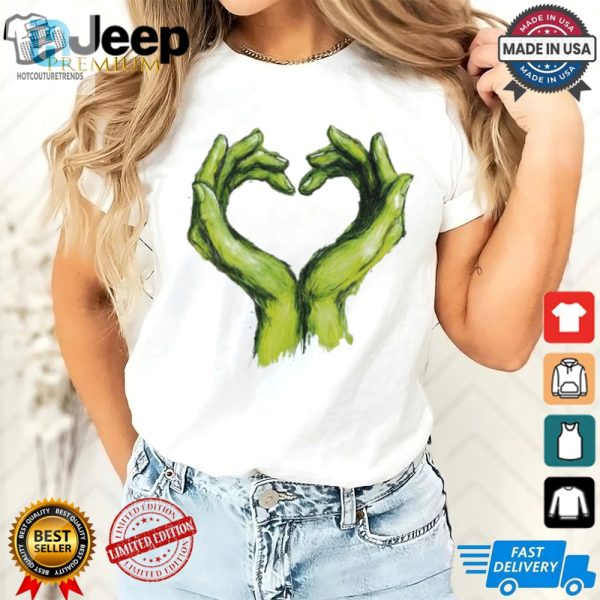 Official Grinch Green Hands Heart Art T Shirt hotcouturetrends 1 1