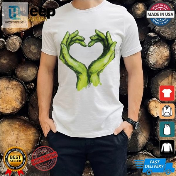 Official Grinch Green Hands Heart Art T Shirt hotcouturetrends 1 3