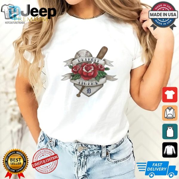 Detroit Tigers Tattoo Rose 2024 Shirt hotcouturetrends 1