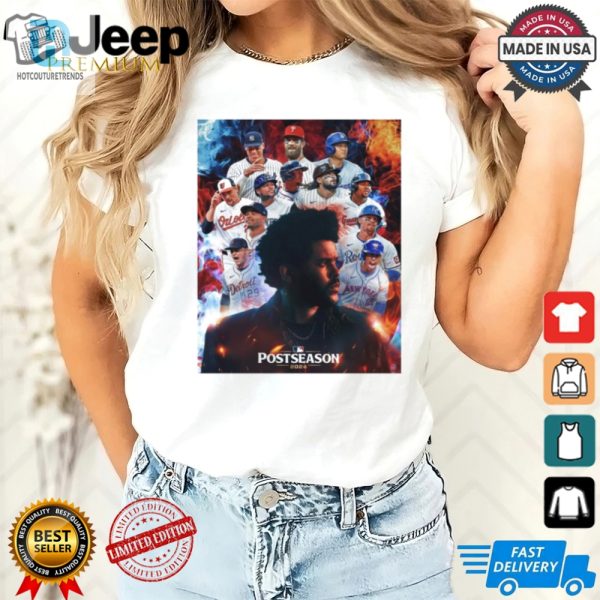 Poster The Weeknd Dancing In The Flames Is The Official Song Of The Postseason Mlb T Shirt hotcouturetrends 1