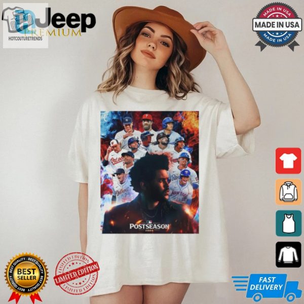 Poster The Weeknd Dancing In The Flames Is The Official Song Of The Postseason Mlb T Shirt hotcouturetrends 1 1