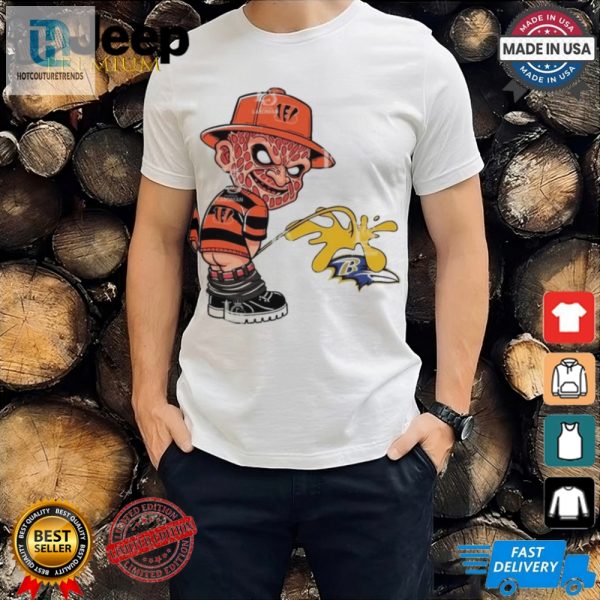 Freddy Krueger Cincinnati Bengals Piss On Baltimore Ravens Halloween 2024 Nfl Shirt hotcouturetrends 1 3