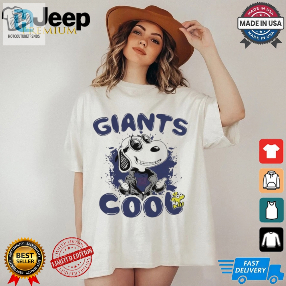 Official New York Giants Nfl Team Snoopy Joe Cool T Shirt 