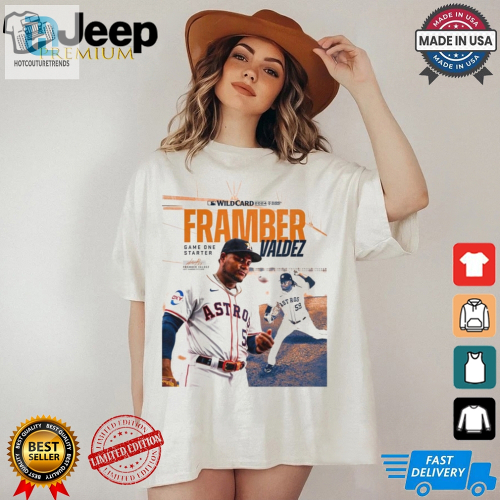 Mlb 2024 American League Wild Card Houston Astros Framber Valdez Game One Starter Signature T Shirt 