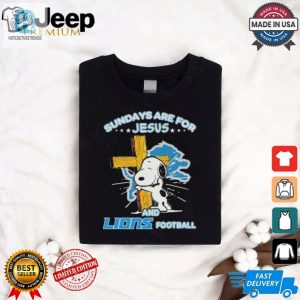 Official Snoopy Sundays Are For Jesus And Detroit Lions Football Shirt hotcouturetrends 1 5