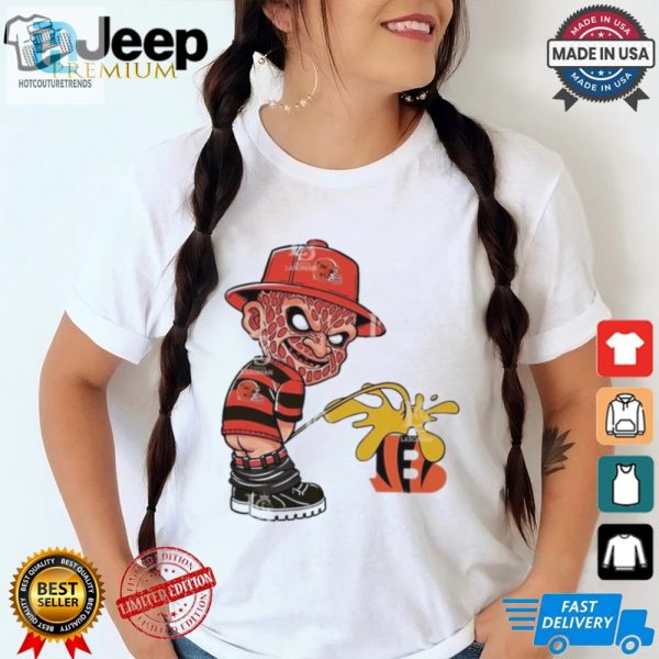 Freddy Krueger Cleveland Browns Piss On Cincinnati Bengals Halloween 2024 Nfl Shirt hotcouturetrends 1 6