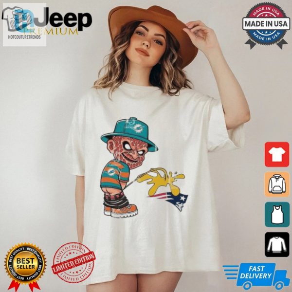 Freddy Krueger Miami Dolphins Piss On New England Patriots Halloween 2024 Nfl Shirt hotcouturetrends 1 1