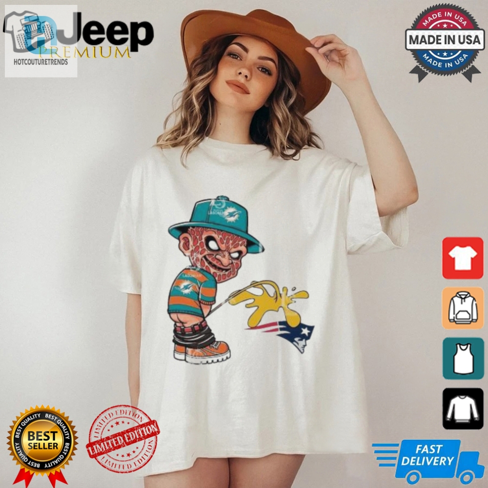 Freddy Krueger Miami Dolphins Piss On New England Patriots Halloween 2024 Nfl Shirt 