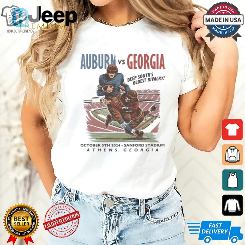 Auburn Tigers Vs Georgia Bulldogs Deep Souths Oldest Rivalry October 5Th 2024 Sanford Stadium Shirt hotcouturetrends 1