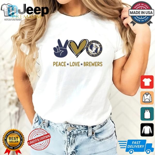 Official Peace Love Milwaukee Brewers Mlb 2024 Shirt hotcouturetrends 1