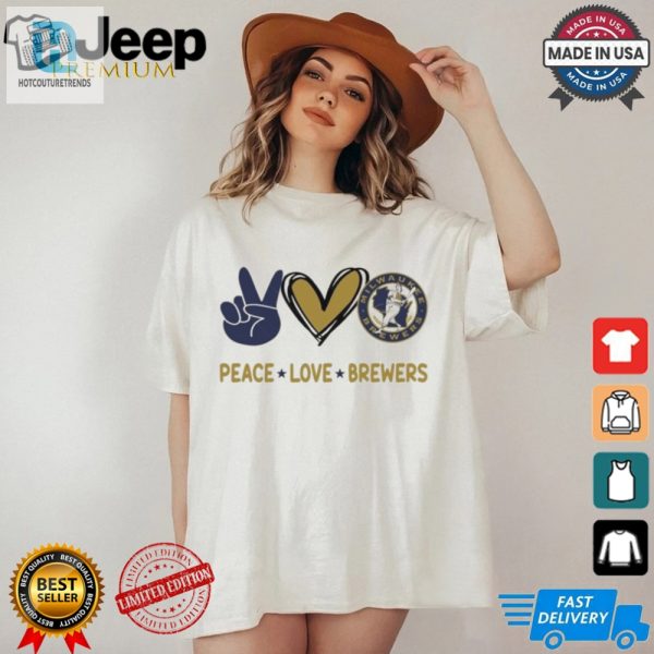 Official Peace Love Milwaukee Brewers Mlb 2024 Shirt hotcouturetrends 1 1