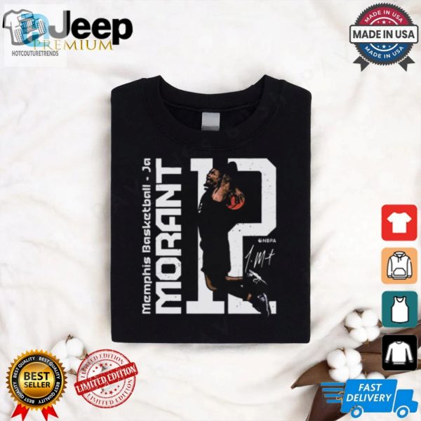 Ja Morant Memphis Grizzlies Basketball Stripes Signature T Shirt hotcouturetrends 1 2