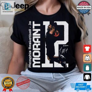 Ja Morant Memphis Grizzlies Basketball Stripes Signature T Shirt hotcouturetrends 1 3