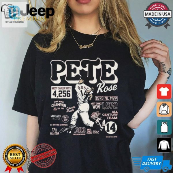 Official Pete Rose Career Stats Player Baseball Shirt hotcouturetrends 1 1