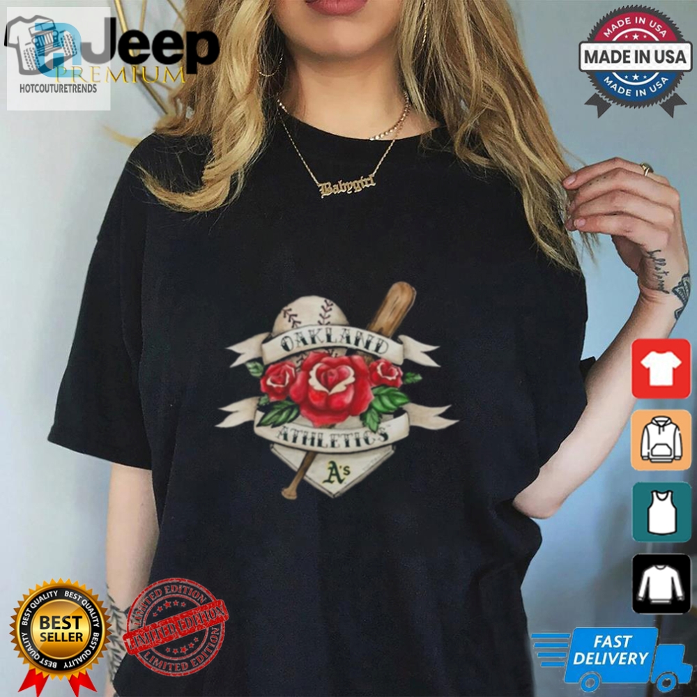 Official Oakland Athletics Tattoo Rose 2024 Shirt 