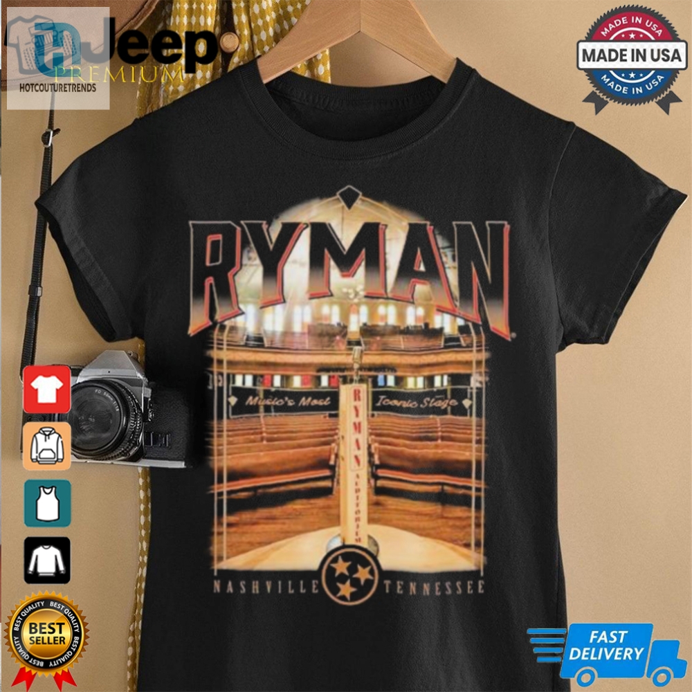 Ryman Auditorium Music Most Iconic Stage Nashville Tennessee T Shirts 