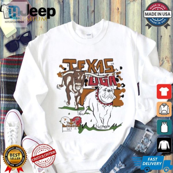 Texas Longhorns Vs. Georgia Bulldogs Blue Matchup Shirt hotcouturetrends 1 1