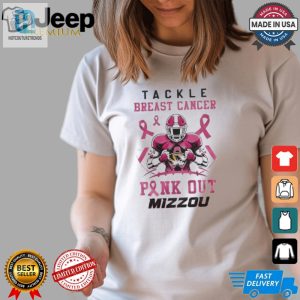 Missouri Tigers Tackle Breast Cancer Pink Out 2024 T Shirt White hotcouturetrends 1 3