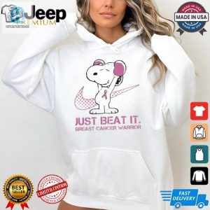 Snoopy Breast Cancer Warrior Just Beat It 2024 T Shirt White hotcouturetrends 1 2