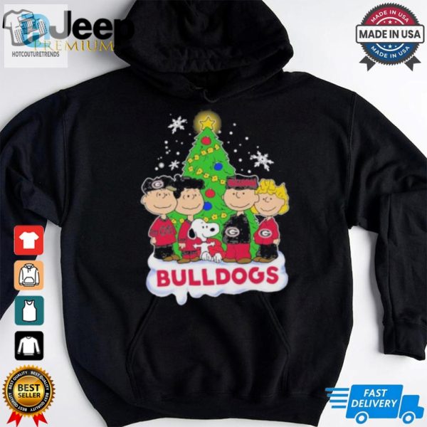 Peanuts Characters X Georgia Bulldogs Christmas Shirt hotcouturetrends 1