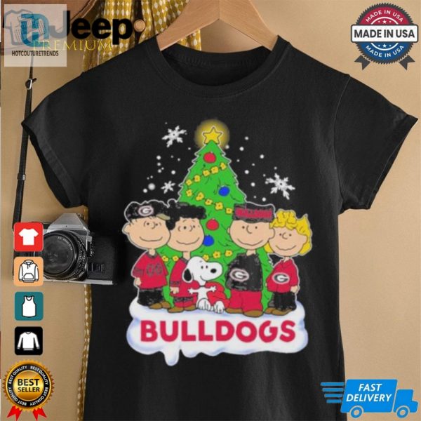 Peanuts Characters X Georgia Bulldogs Christmas Shirt hotcouturetrends 1 2