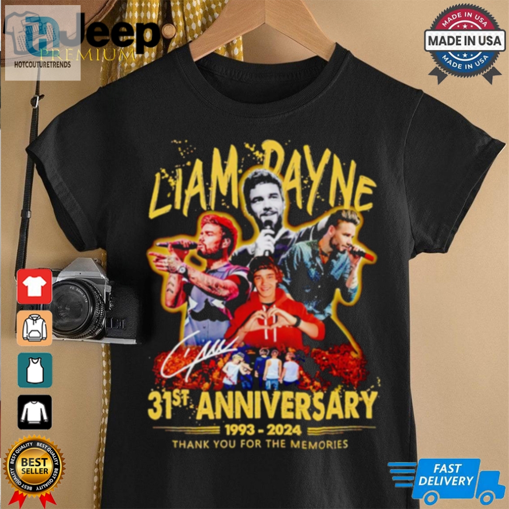 Liam Payne 31St Anniversary 1993 2024 Signature Thank You For The Memories Shirt 