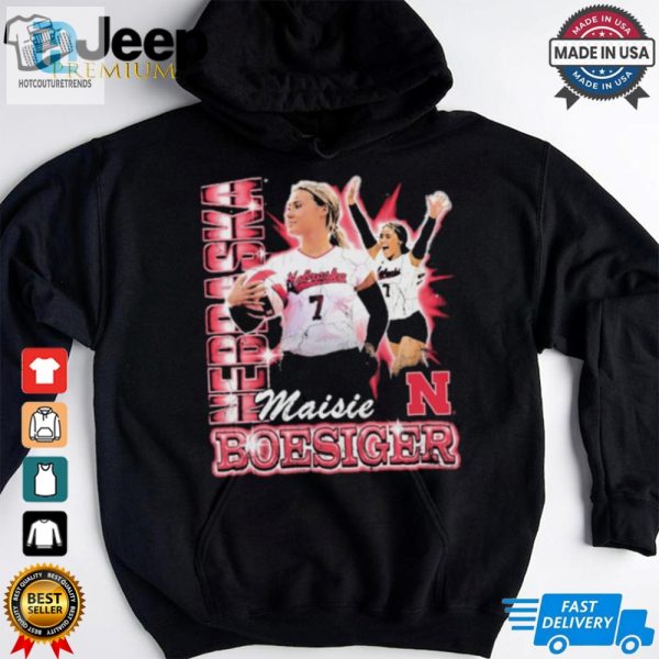 Nebraska Volleyball Maisie Boesiger 90S Retro T Shirt hotcouturetrends 1 3