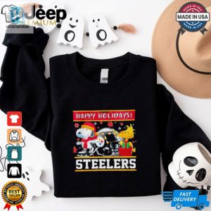 Pittsburgh Steelers Snoopy And Woodstock Happy Holidays Shirt hotcouturetrends 1 2