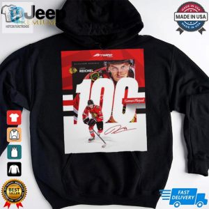 Nhl Chicago Blackhawks Lukas Reichel 100 Games Played Signature Poster T Shirt hotcouturetrends 1 3