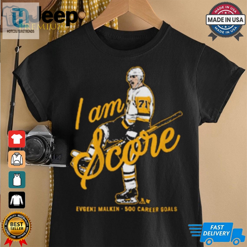 Evgeni Malkin I Am Score 500 Career Goals Pittsburgh Penguins Nhl T Shirt 