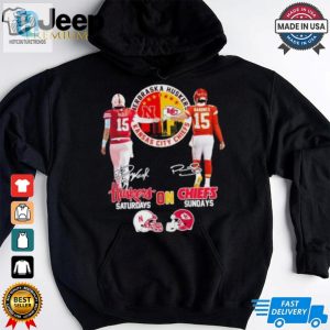 Official Raiola Mahomes Kc Chiefs X Nebraska Huskers On Saturdays On Sundays Shirt hotcouturetrends 1 3