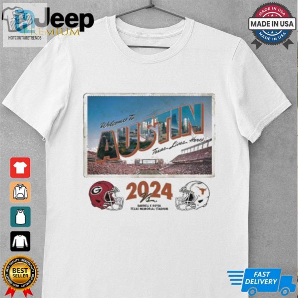 Texas Longhorns 2024 Georgia Gameday Austin Postcard Shirt hotcouturetrends 1 2