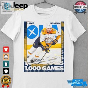 Nashville Predators Congratulations To Luke Schenn For Reaching 1000 Career Nhl Games Poster T Shirt hotcouturetrends 1 2