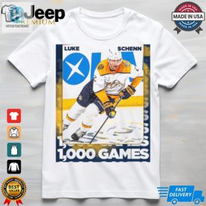 Nashville Predators Congratulations To Luke Schenn For Reaching 1000 Career Nhl Games Poster T Shirt hotcouturetrends 1 3