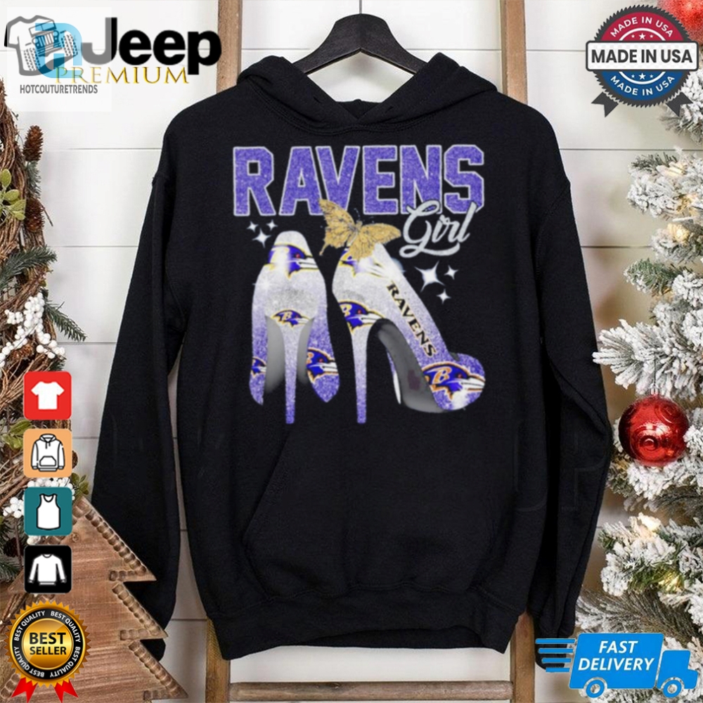 Baltimore Ravens Girl High Heels Shirt 