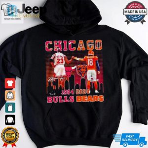 Chicago Bulls Michael Jordan And Chicago Bears Caleb Williams 1984 2024 Signatures Shirt hotcouturetrends 1 2