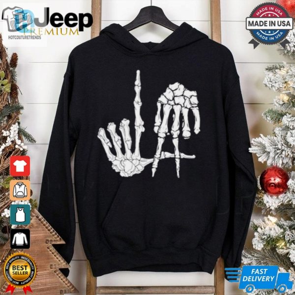 Skeleton Bone Hands Los Angeles Dodgers Baseball Mlb Halloween Shirt hotcouturetrends 1 1