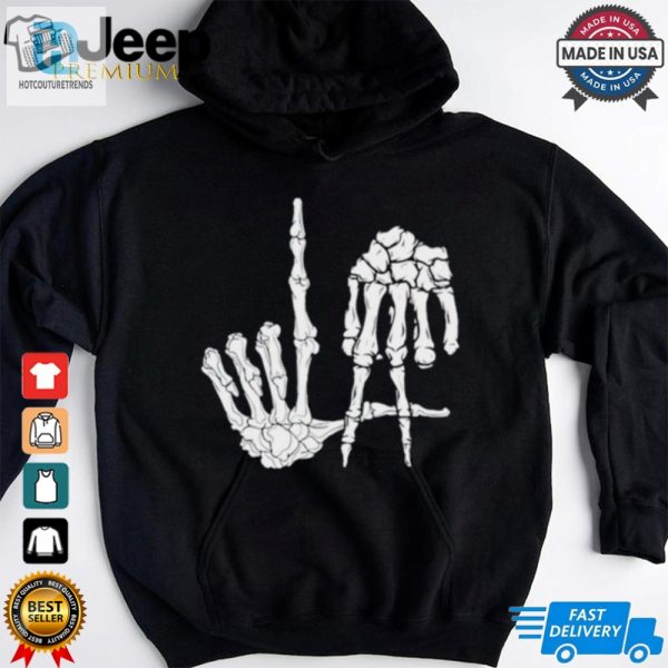 Skeleton Bone Hands Los Angeles Dodgers Baseball Mlb Halloween Shirt hotcouturetrends 1 2