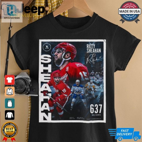 Official Poster Riley Sheahan Red Wings Nhl 2024 637 Regular Season Games Signature T Shirt hotcouturetrends 1