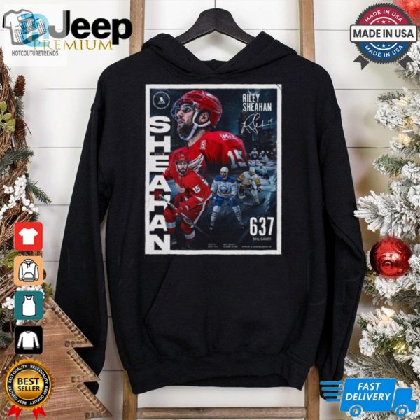 Official Poster Riley Sheahan Red Wings Nhl 2024 637 Regular Season Games Signature T Shirt hotcouturetrends 1 1