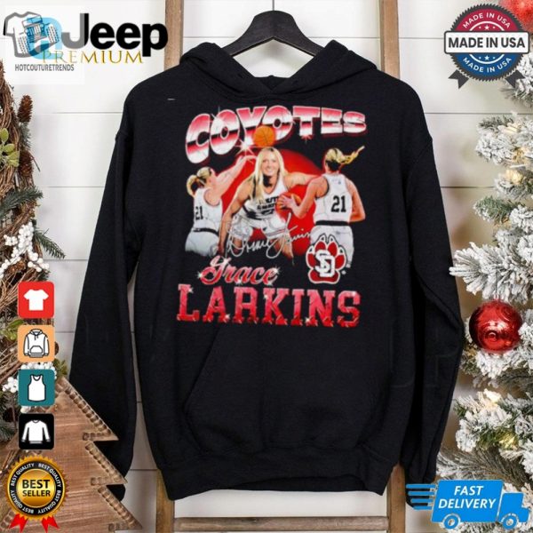 Grace Larkins South Dakota Coyotes Signature Vintage Shirt hotcouturetrends 1 1