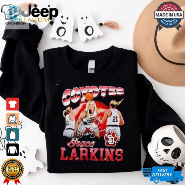 Grace Larkins South Dakota Coyotes Signature Vintage Shirt hotcouturetrends 1 3