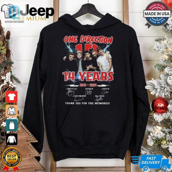 One Direction 14 Years 2010 2024 Thank You For The Memories T Shirt hotcouturetrends 1 1