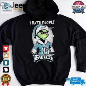 Top The Grinch I Hate People But I Love At Philadelphia Eagles Christmas 2024 T Shirt hotcouturetrends 1 2