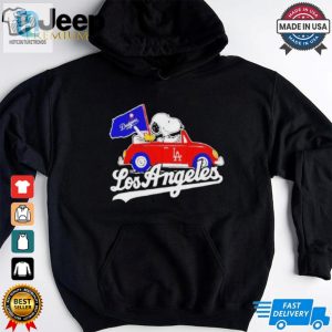 Official Los Angeles Dodgers Peanuts Drive A Car T Shirt hotcouturetrends 1 2