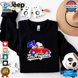 Official Los Angeles Dodgers Peanuts Drive A Car T Shirt hotcouturetrends 1 3