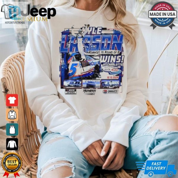 Kyle Larson 2024 Bank Of America Roval 400 Race Win Tee hotcouturetrends 1 1