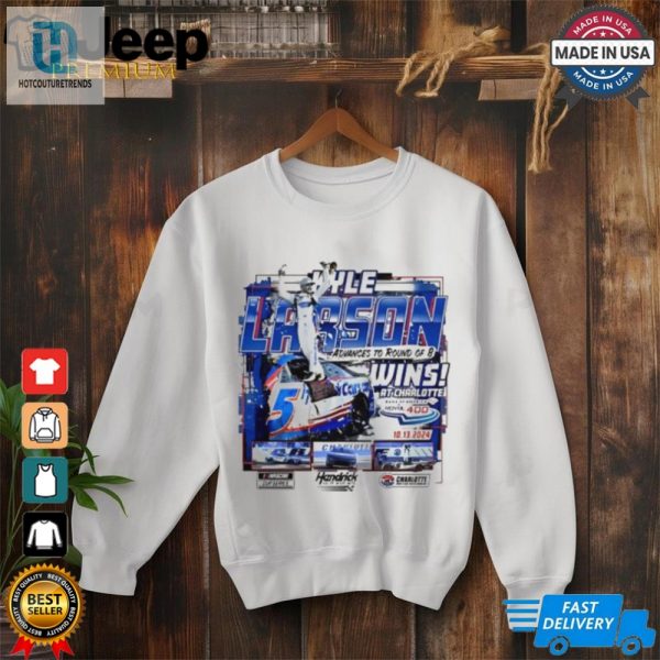 Kyle Larson 2024 Bank Of America Roval 400 Race Win Tee hotcouturetrends 1 2